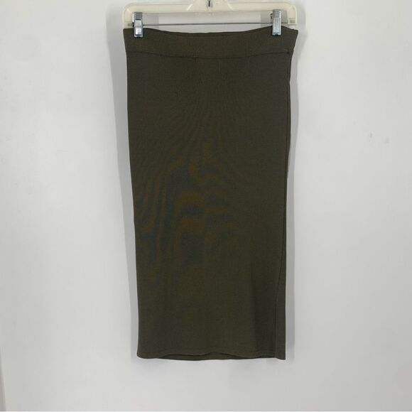 Selected Femme  Size Small Green Bodycon Midi Skirt - Picture 1 of 4